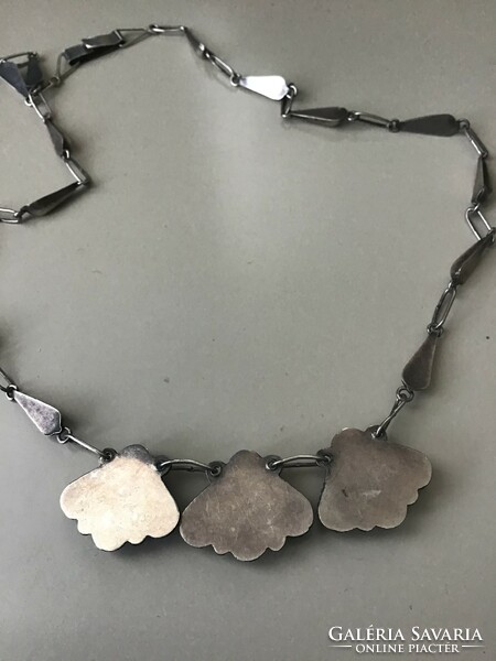 Old handcrafted Mexican silver necklace