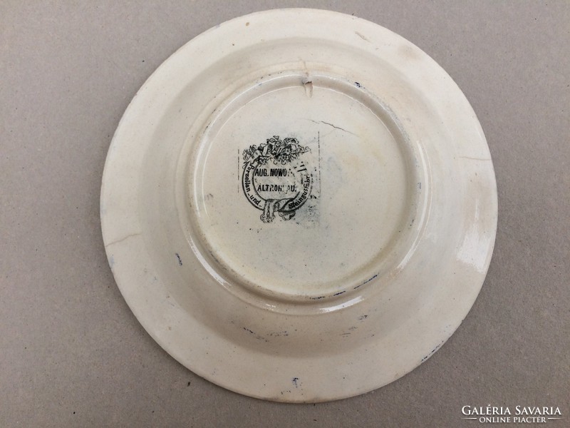 Antik Altrohlau vadász vadászat mintás dísztányér régi fali tányér