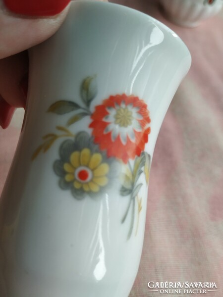 Porcelain, hand-painted, floral drasche vase for sale!