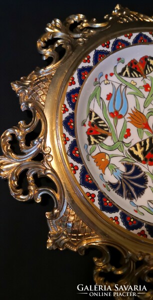 Dt/130 - beautiful! Rococo style Greek wall decoration with 24k gold plating