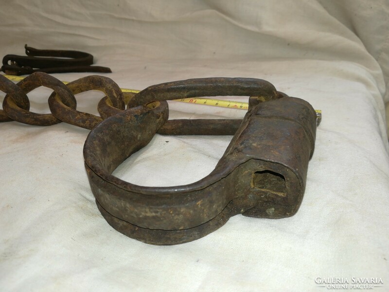 Antique wrought iron shackle