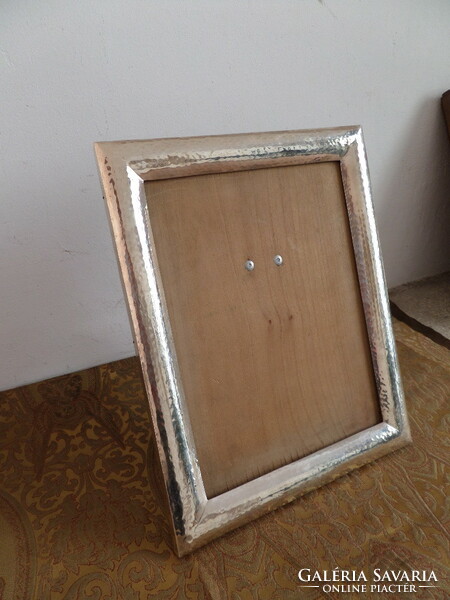 Large art deco silver frame / picture frame / photo frame