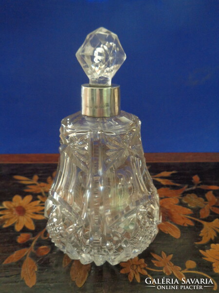 1911 Birmingham Silver Mounted Perfume Bottle