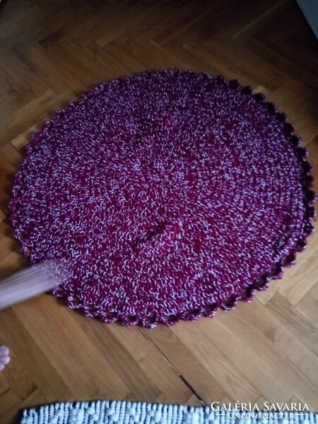 97 Cm diameter crocheted cotton carpet handmade