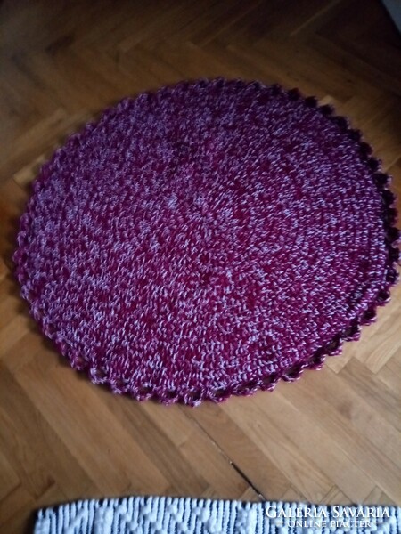 97 Cm diameter crocheted cotton carpet handmade