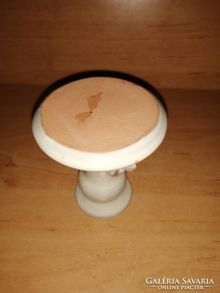 Retro glazed ceramic candle holder 9.5 cm high (4/k)