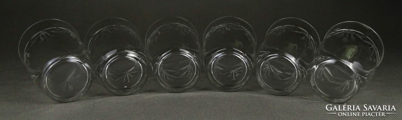 1K237 old polished decis glass water glass set 6 pieces