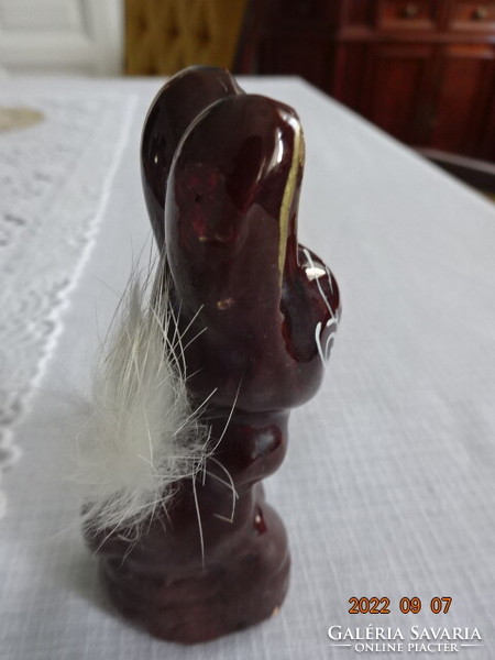 German glazed ceramic rabbit, height 9.5 cm. He has!