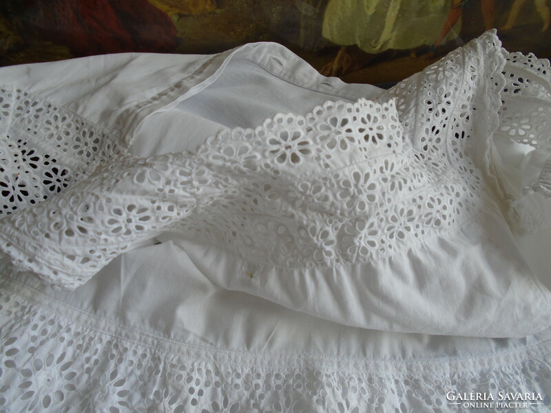 Antique handmade Madeira nightgown, dress.
