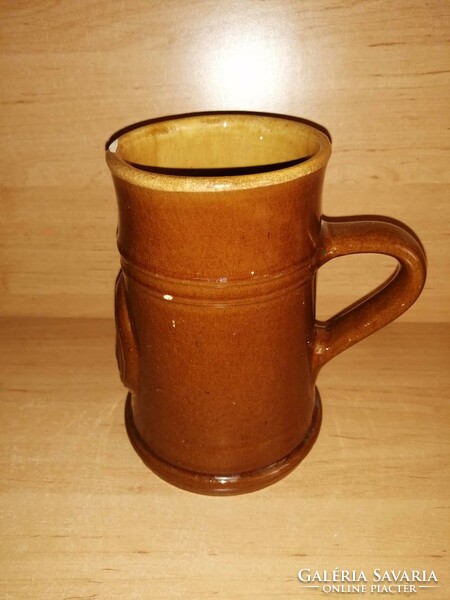 Food industry college Szeged 1977-80 ceramic beer mug 16 cm high