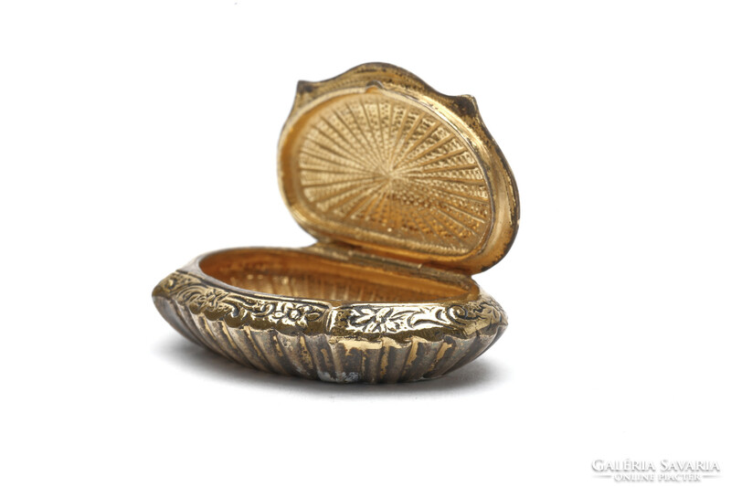 Ezüst aranyozott szelence pill box