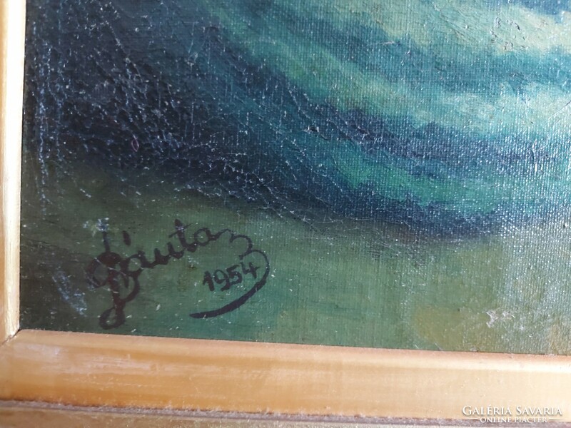 Csendélet dinnyékkel, szignált festmény 254 Sánta 1954