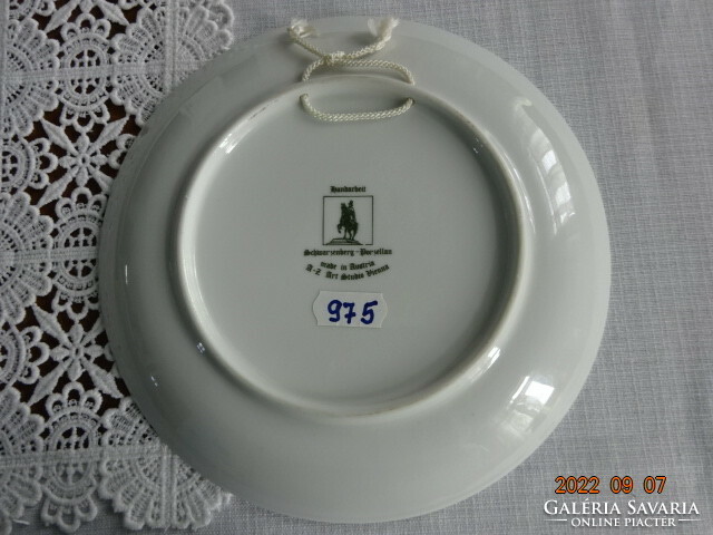 Austrian porcelain wall plate, Stranzendorf, diameter 19.5 cm. He has!