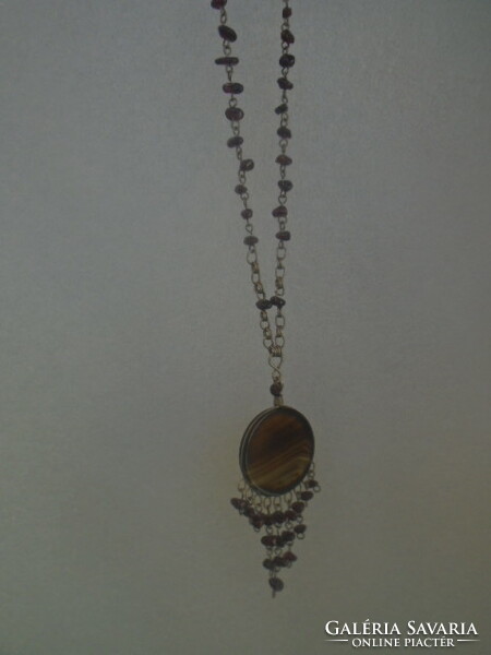 Igazán antik extra luxus drágaköves nyaklánc collier állom szép nagyméretű drága kővel