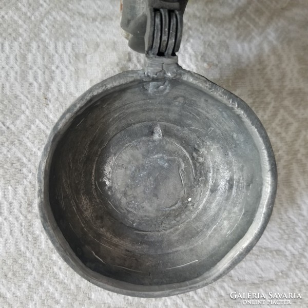 Earthenware jar with tin lid
