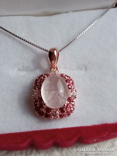 Morganite 925 silver pendant