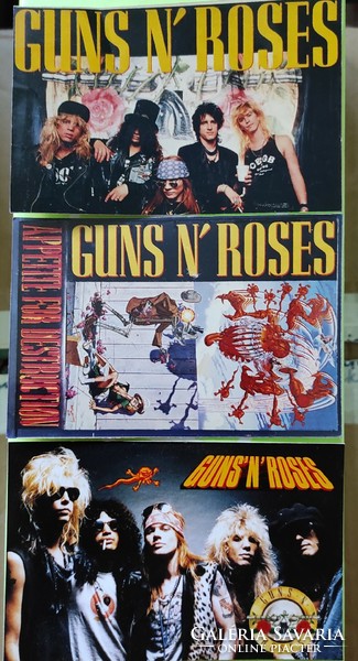 3 db Guns'N'Roses fotókártya