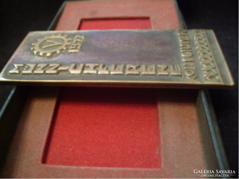 M1-12 jé9 münich ferenc collegium bronze plaque box made in 1972 rarity custom