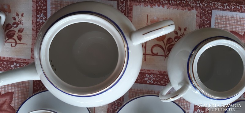Zsolnay teás készlet, 4 személyes  (cca. 90 éves)
