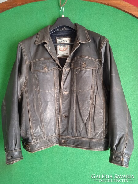 Men's leather jacket, leather jacket