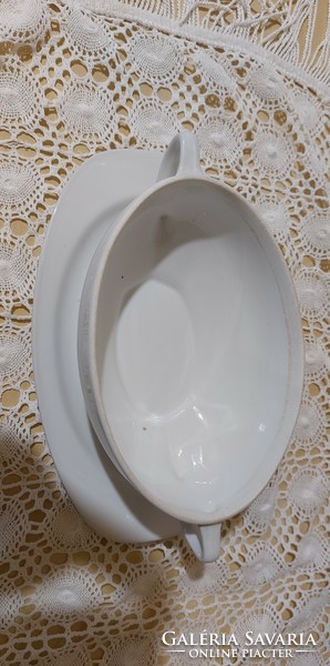 Antique tuna white sauce bowl with porcelain lid