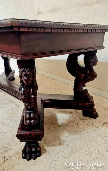 A707 antique Renaissance, richly carved dining table