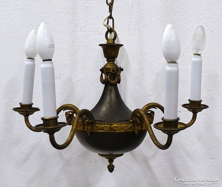 1K383 old five-armed empire chandelier with ram's head 112 x 48 cm
