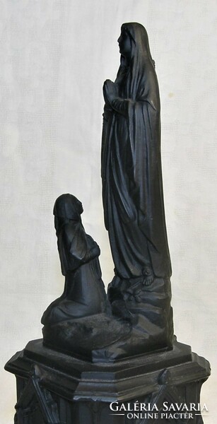 Prayer for the Virgin - antique pewter artefact - 25 cm