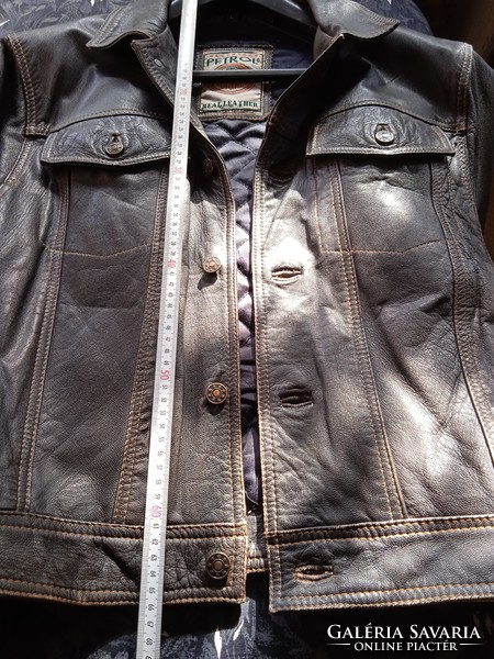 Men's leather jacket, leather jacket