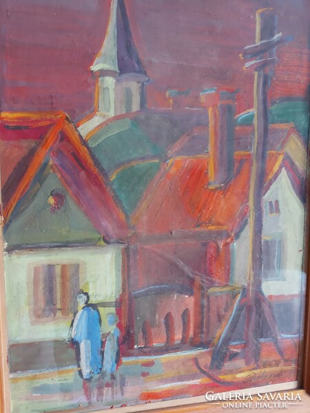 Signed painting by Józsefné Oláh 280