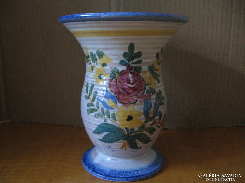Handmade floral haban ceramic vase