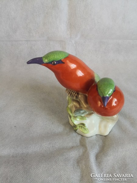 Pair of Herend porcelain exotic birds