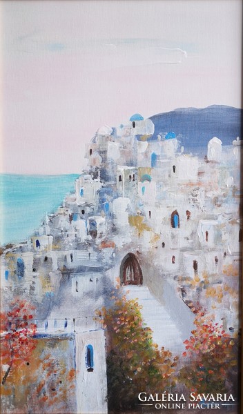 Greek village painting