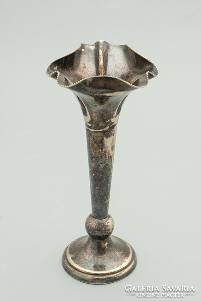 Small silver-plated vase