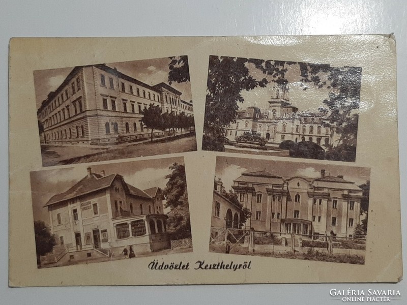 Keszthely képeslap 1955- ből