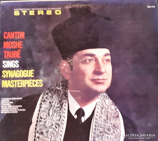 Cantor moshe taubé : sings synagogue masterpieces - lp - judaica