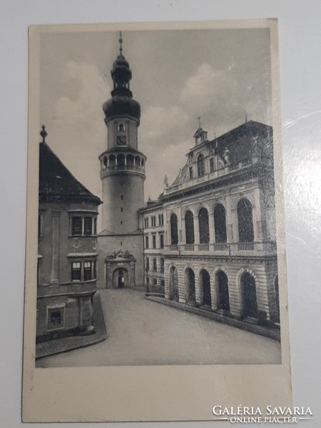Sopron postcard 1934 city tower with the loyalty gate