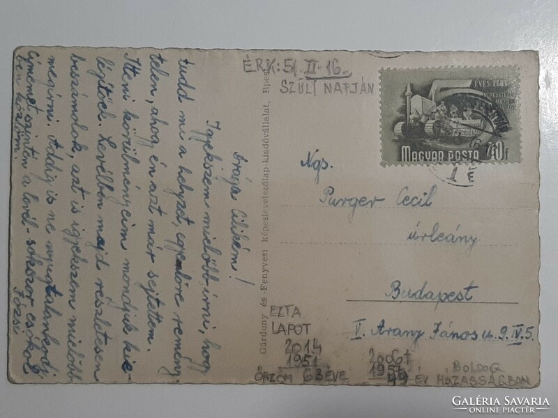 Székesfehérvár képeslap 1951 Bory vár