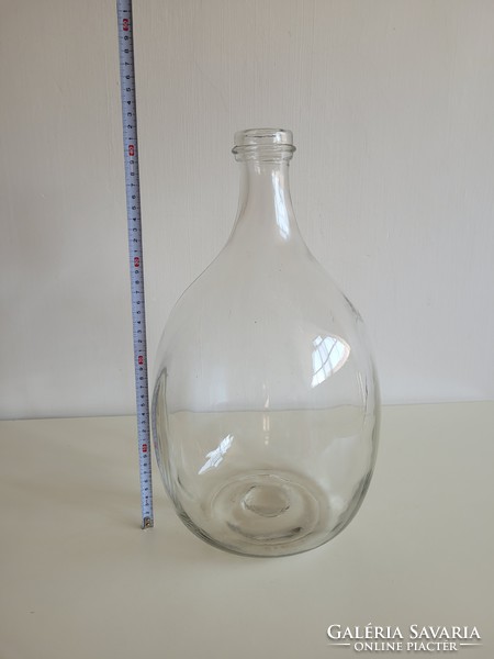 Régi 10 L es  üvegballon nagy méretű vintage üveg palack ballon 42 cm demizson