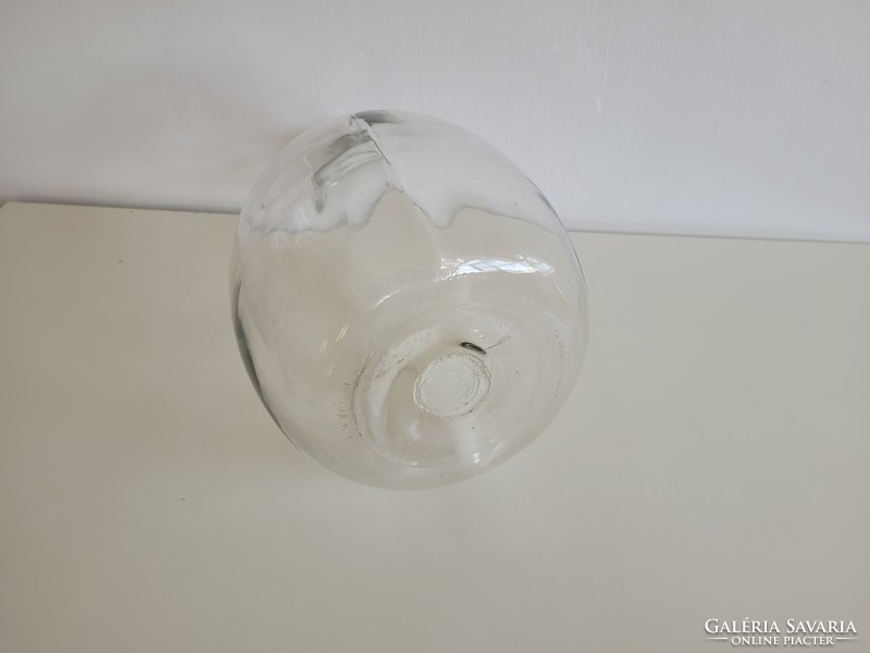 Régi 10 L es  üvegballon nagy méretű vintage üveg palack ballon 42 cm demizson