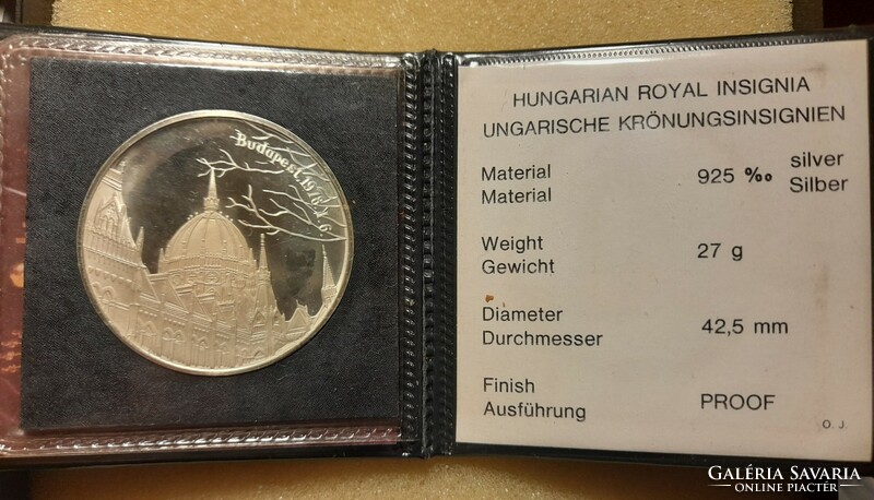 Hungarian coronation badges prof 1978 ag silver 27g (postage available) !