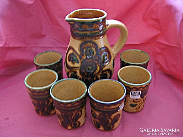 Retro bay fat lava ceramics wine set