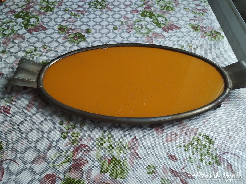 Retro oval tray, centerpiece for sale!