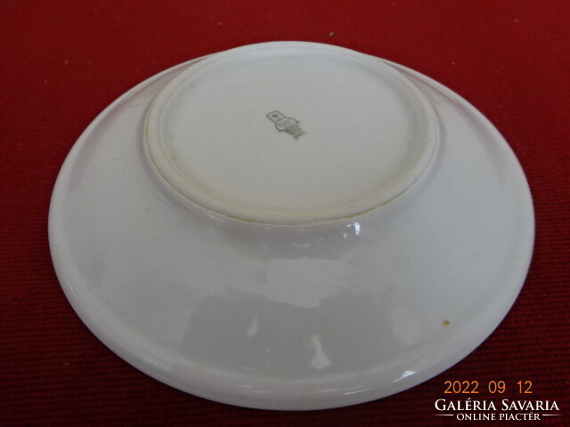 Zsolnay porcelain antique tea cup coaster, green pattern, diameter 15.5 cm. He has! Jokai.