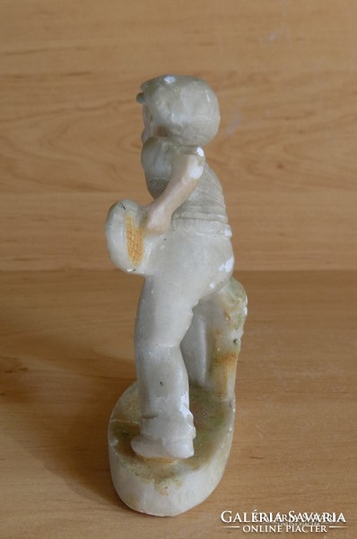 Salt sculpture tennis boy figure 11.5 cm high