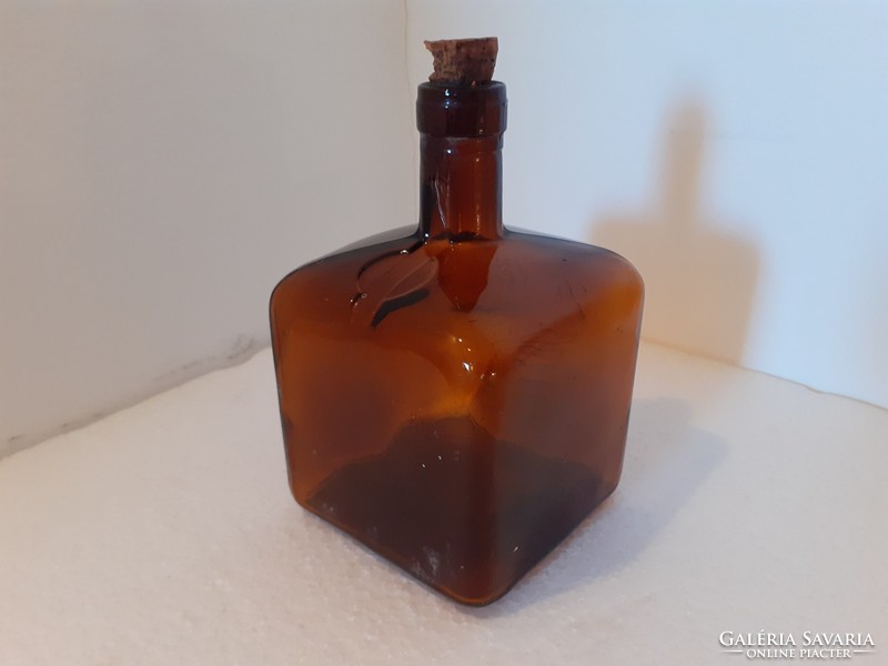Old liqueur bottle gschwindt budapest convex inscription drink bottle