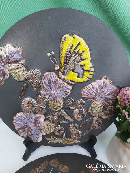 Beautiful ruscha art wall plates butterfly butterfly floral home decor home decor