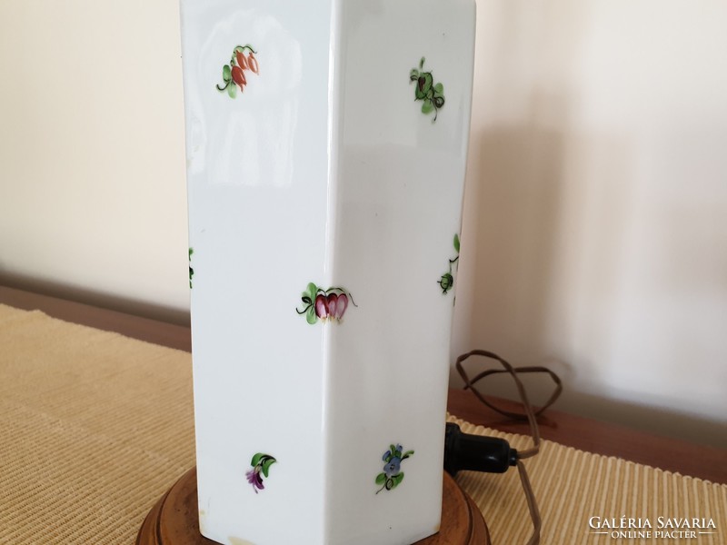 Régi nagy méretű Herendi Tertia mintás porcelán lámpa vintage asztali lámpatest