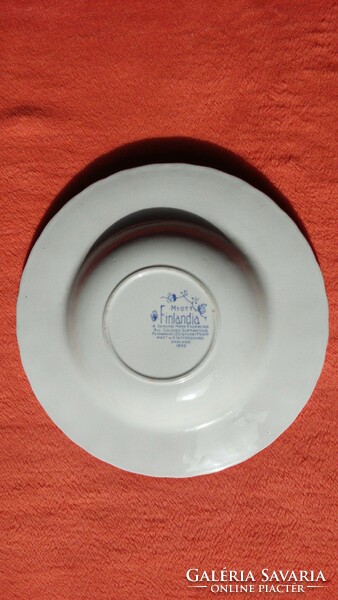 Rare myott finlandia english porcelain deep plate - staffordshire, 1982