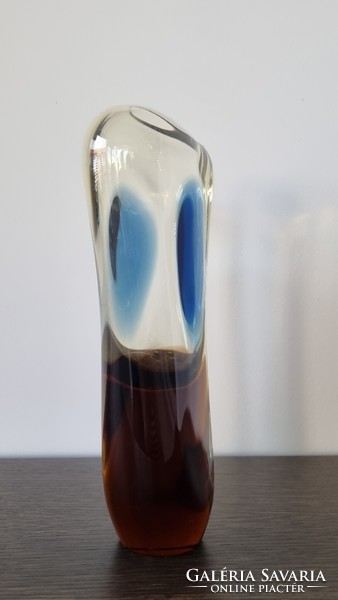 Művészi üvegmunka/váza -'70-es évekből